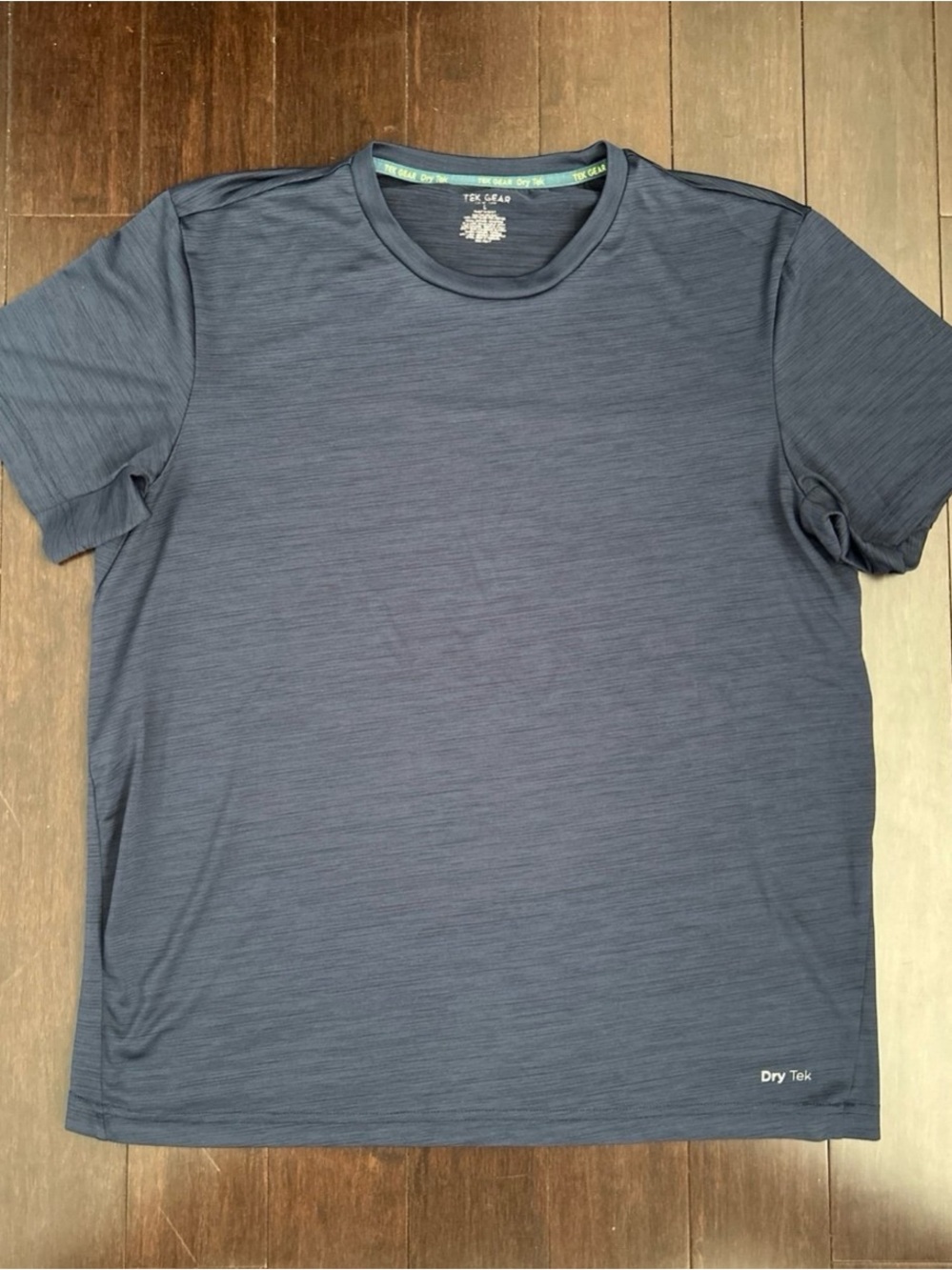 Dry-Tek Mens Short Sleeve Performance Dri-Fit Tee - Navy Heather